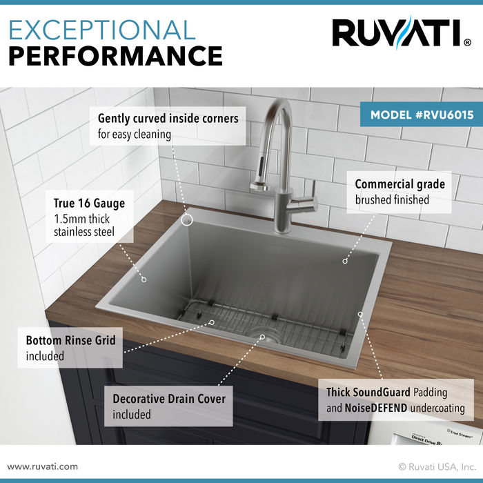 RVU6015 Forma Pro Laundry Sink by Ruvati