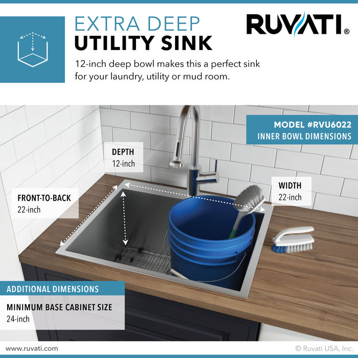 RVU6022 Forma Laundry Sink by Ruvati
