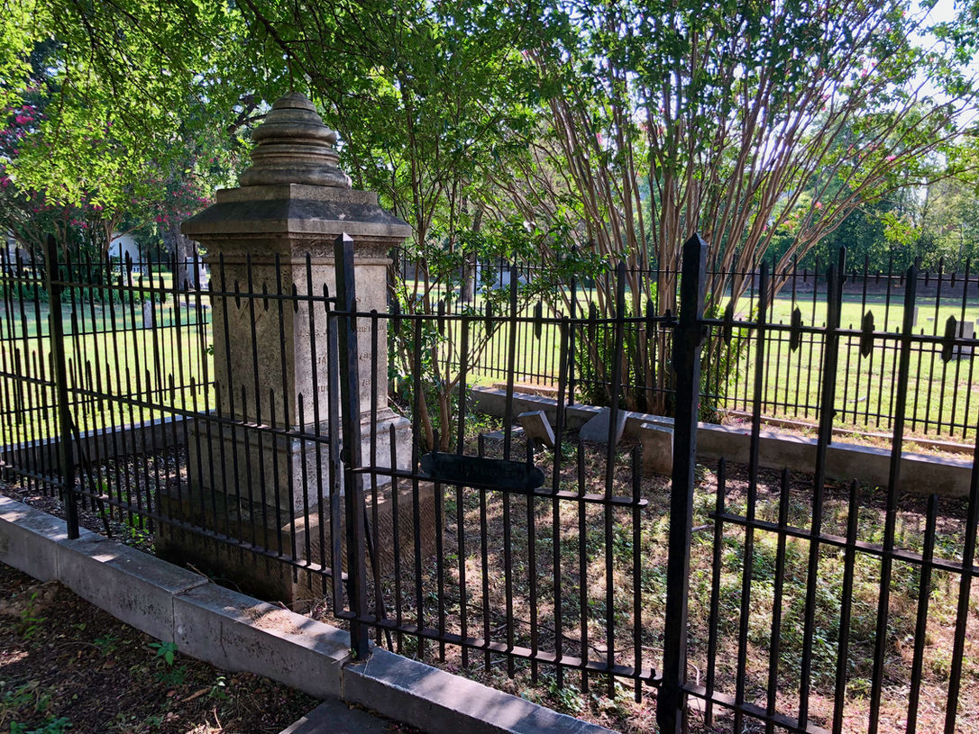 Josephine Ryan Burial Site with Wrought Iron Fence at Pioneers Rest Cemetery in Fort Worth