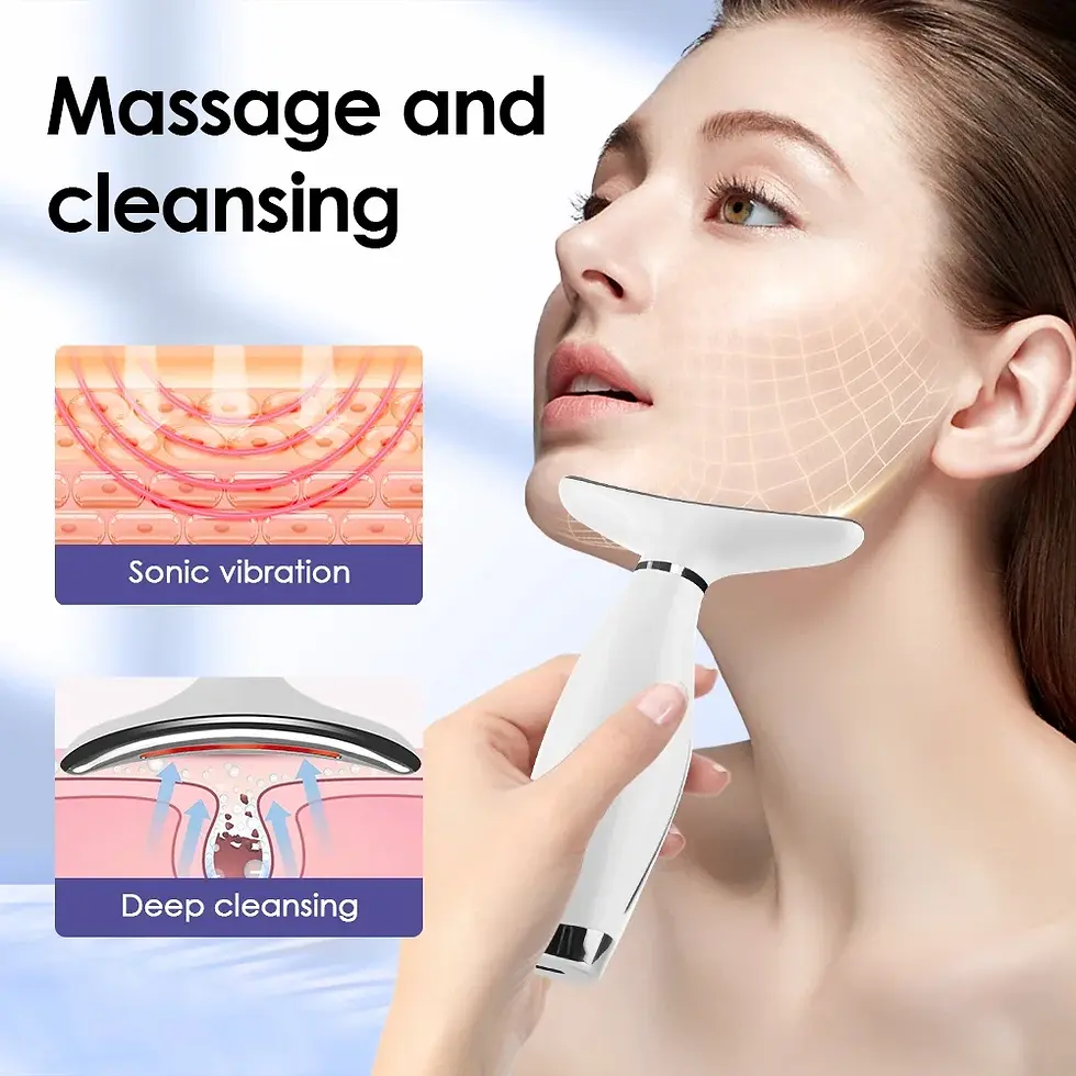 Thumbnail:  Home Use LED Face Neck Massager 7 Colors Light Therapy 7 Modes 3 Levels Vibrat
