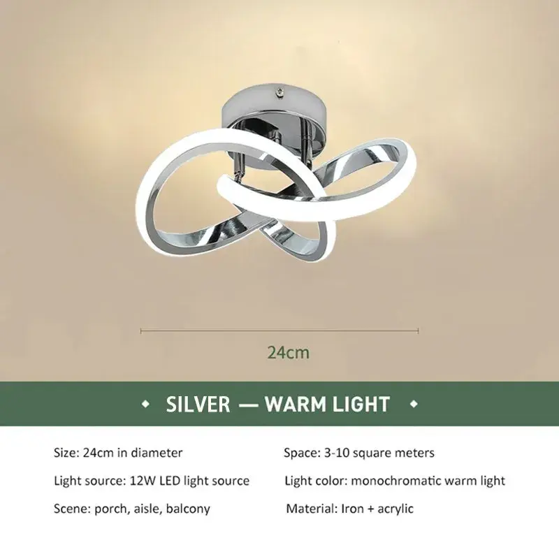 Thumbnail: LED Strip Aisle Ceiling Lights Modern Minimalist Living Room Lamps for Balcony