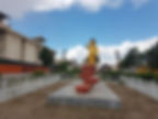 Buddha statue in the Gandan Monastery courtyard
