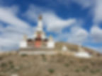 Dambadarjaa monastery stupaa with a face