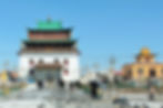 Janrasaig Temple in the Gandan Monastery where the giant Buddha statue is located inside