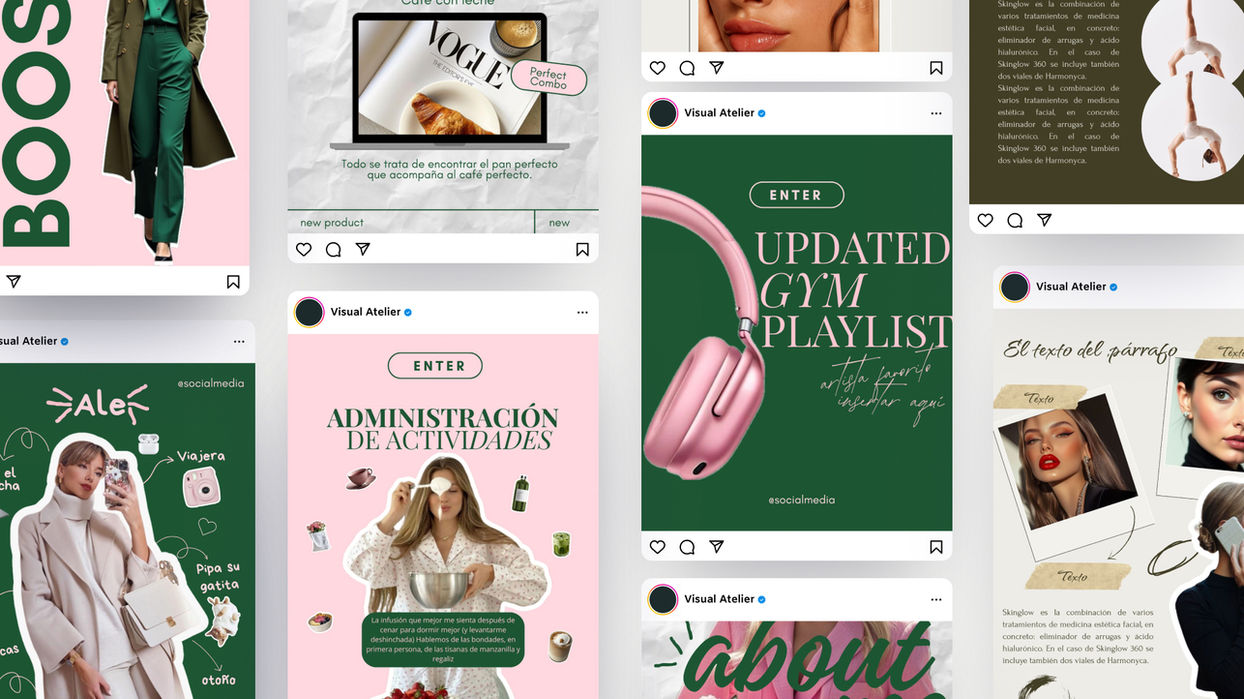 Varias plantillas de publicaciones de Instagram
