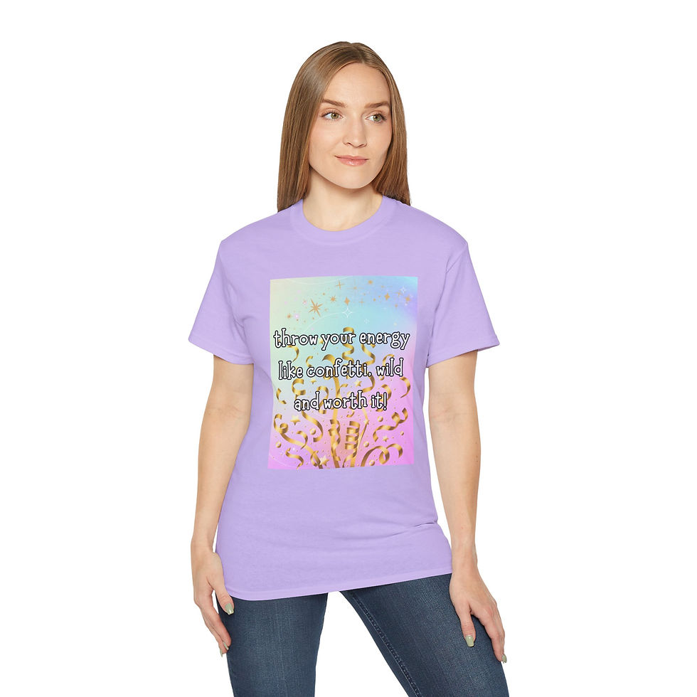 Thumbnail: Inspirational Confetti Tee - Throw Your Energy Wild and Worth It!