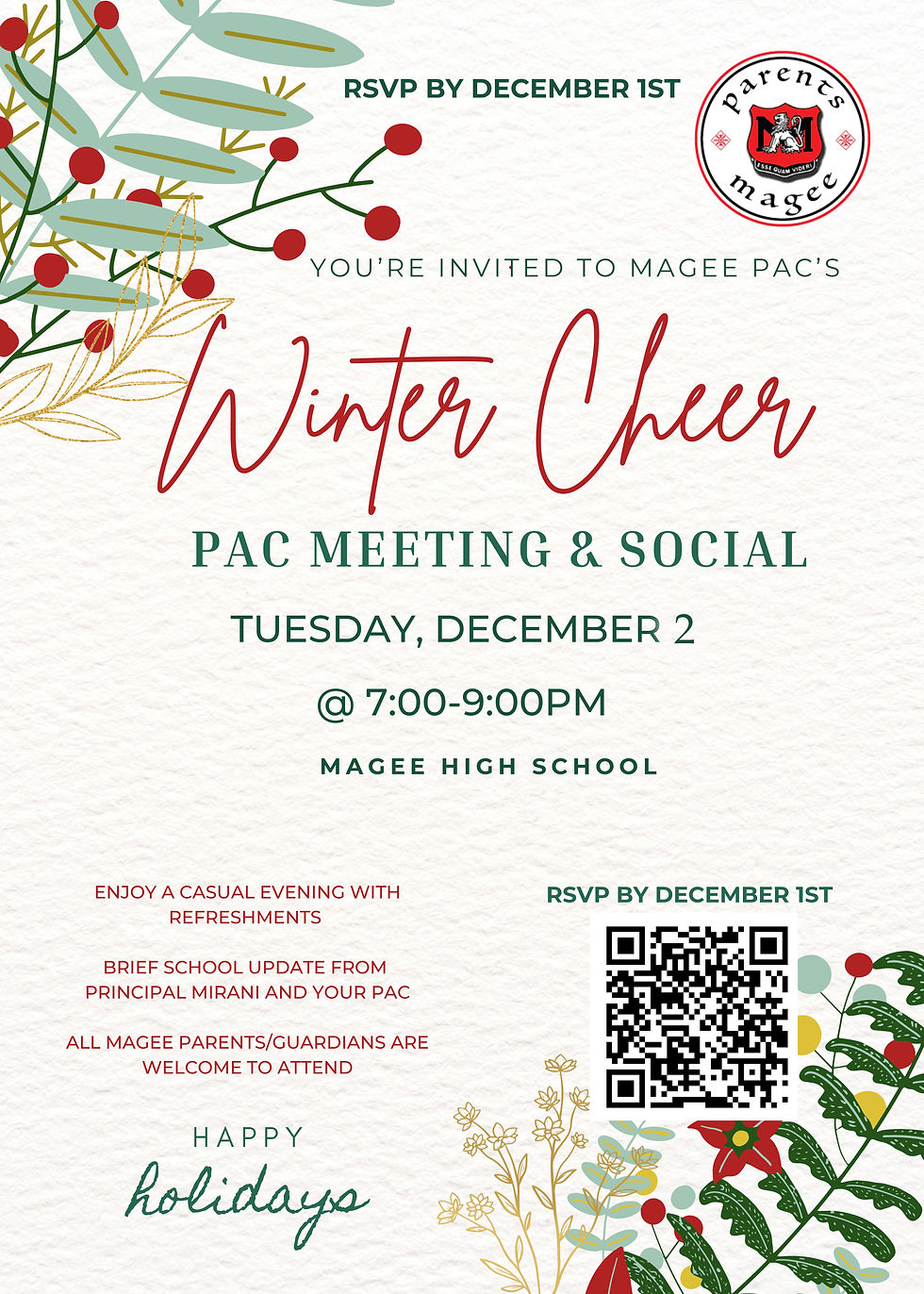 Winter Cheer - PAC Meeting & Social