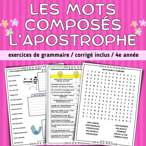Mot Compose Les mots composés. L’apostrophe 4e_ | Atelierdemots