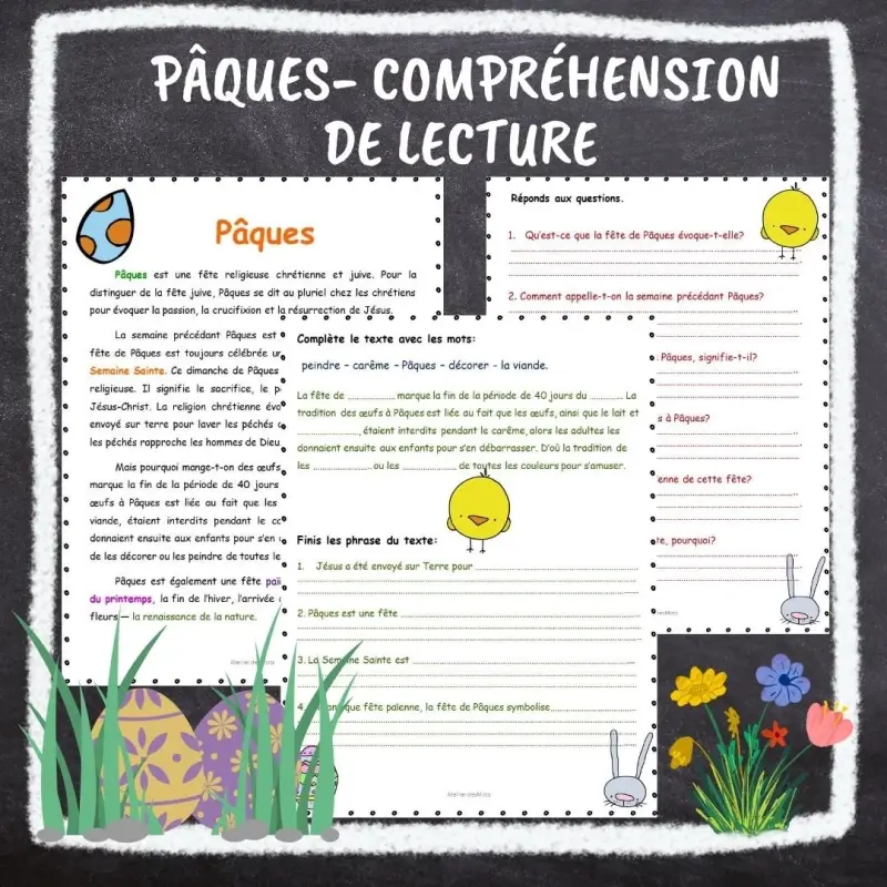 Miniature : Ensemble ECR & compréhension de lecture 2e à 6e année