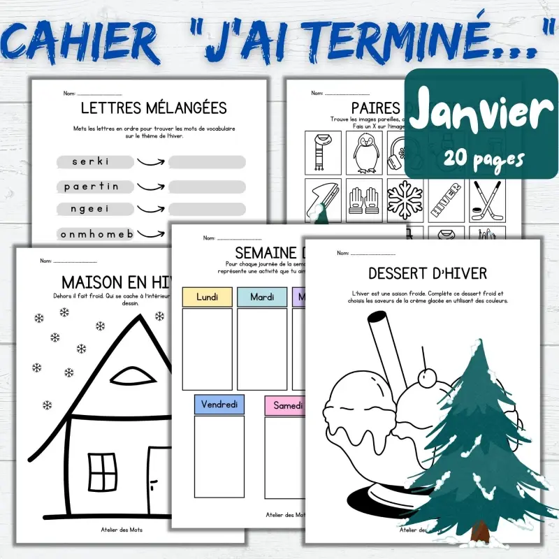 Miniature : Ensemble Cahiers « J’ai terminé … » 2e à 6e année