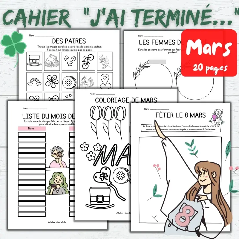 Thumbnail: Ensemble Cahiers « J’ai terminé … » 2e à 6e année