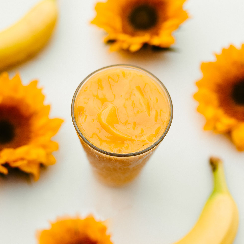 Smoothie with Sunflowers