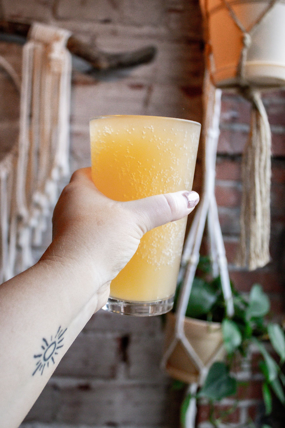 Cheers with Kombucha at Happy Hippie.JPG