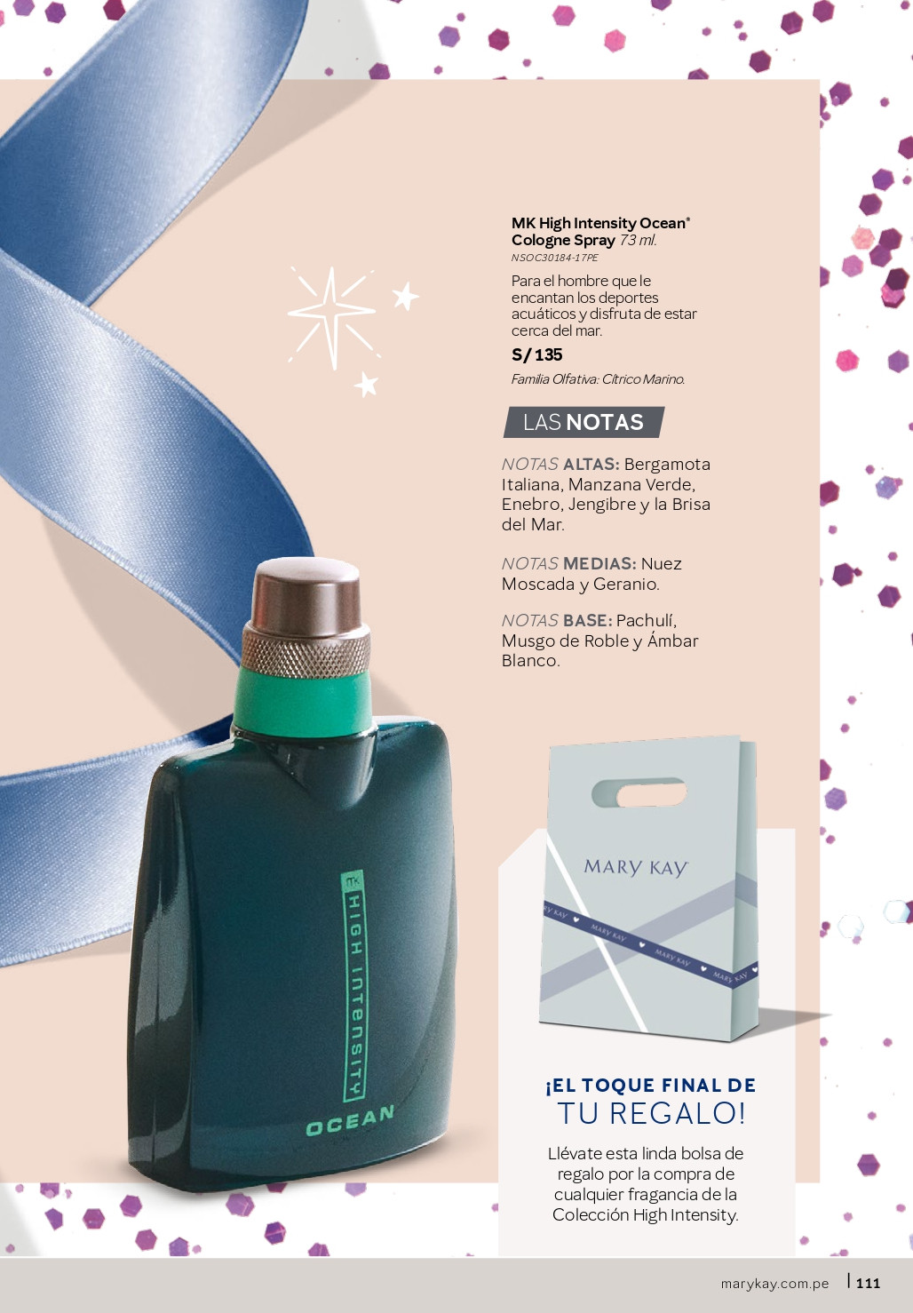 MK High Intensity Ocean Cologne spray 73ml.