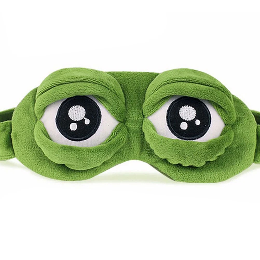 Máscara de Dormir 3D Sapo Triste, Cortina de Olhos Natural para Dormir, Máscara