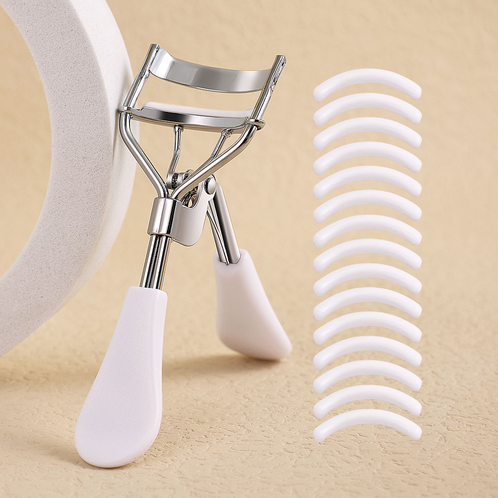 Miniatura: Curvador de cílios portátil com 15 almofadas de silicone e curvador de cílios 