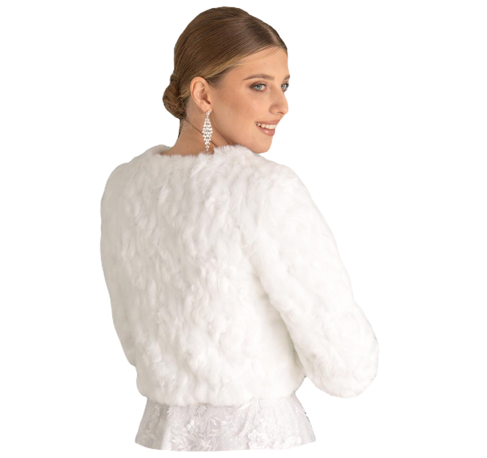 Miniaturbild: warme Winter Brautjacke rücken