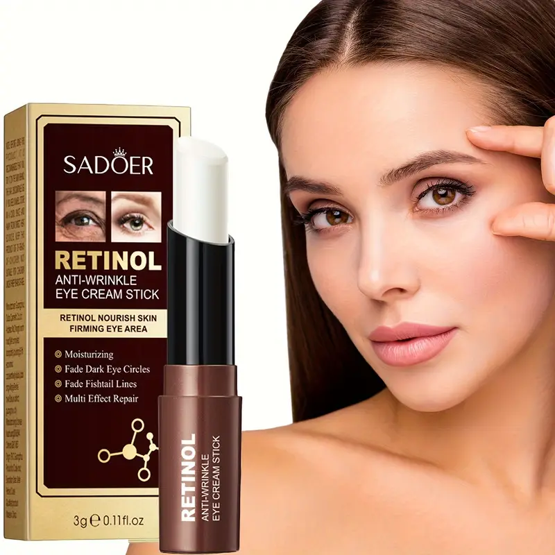 Creme para olhos em bastão com retinol, remove olheiras e hidrata a pele ao redo
