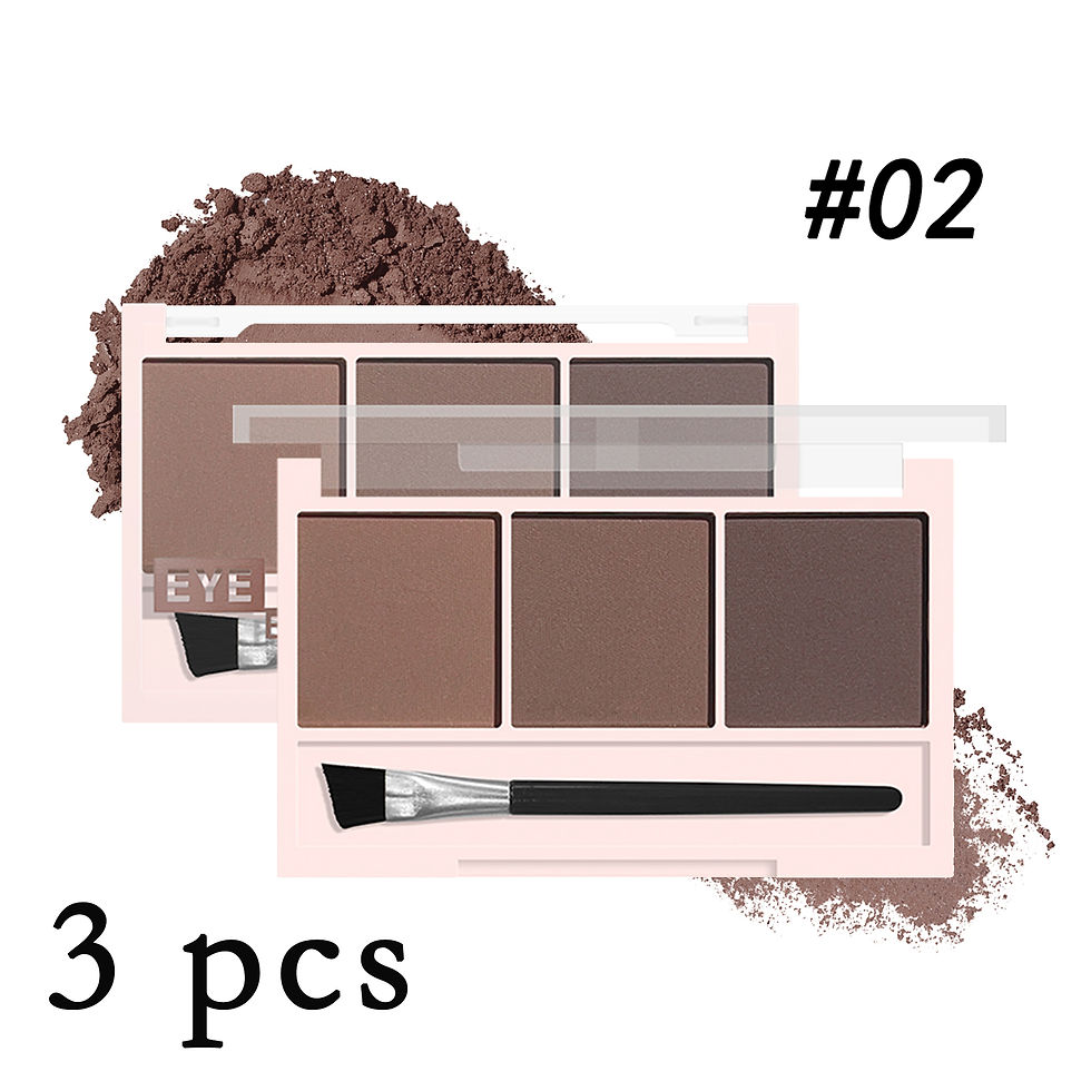 Miniatura: Conjunto de Pó para Sobrancelhas em 3 Cores com Pincel - Longa duração.