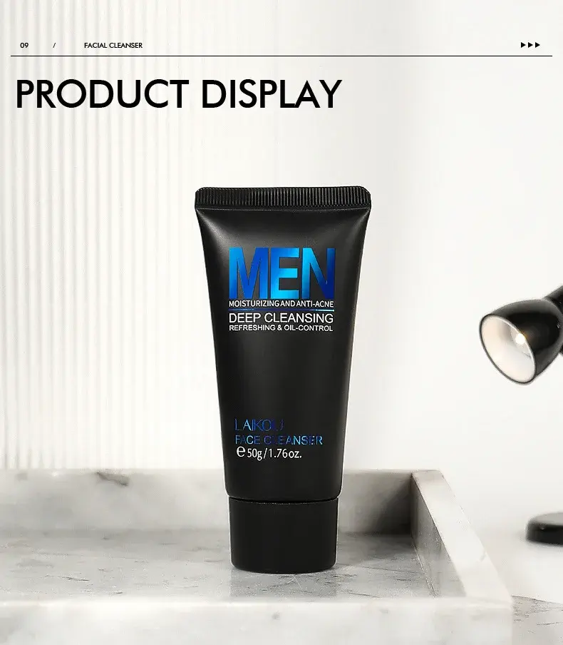 Miniatura: LAIKOU Gel de Limpeza Facial Masculino 50g Limpeza Profunda Controle de Oleosida
