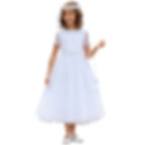 Kommunionkleid Kleid Kommunion luxuriöses Spitzenkleid 7/8 lang, Melanie
