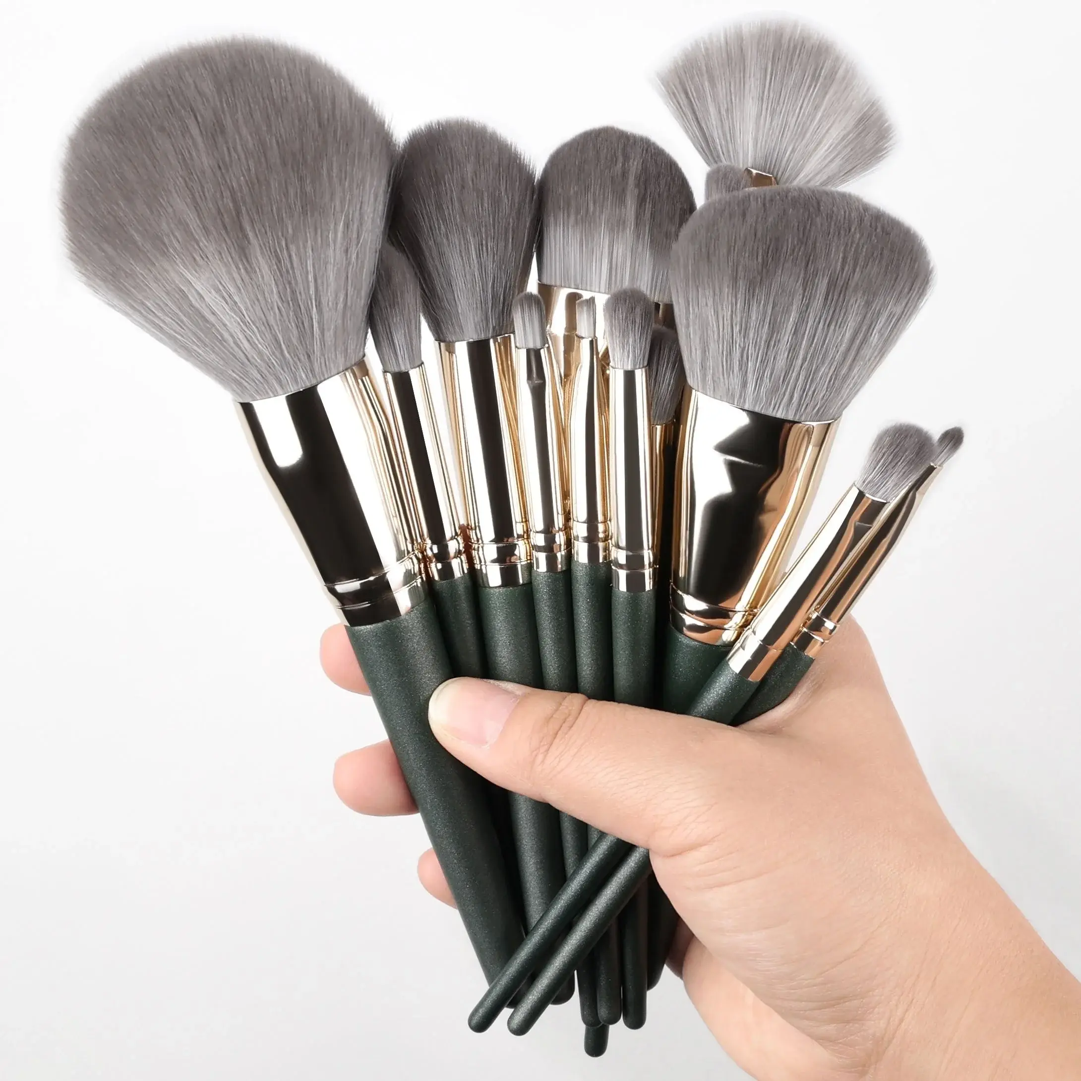 Conjunto de 14 Pincéis de Maquiagem Macios e Fofos: Pincel para Sombra, Pincel.