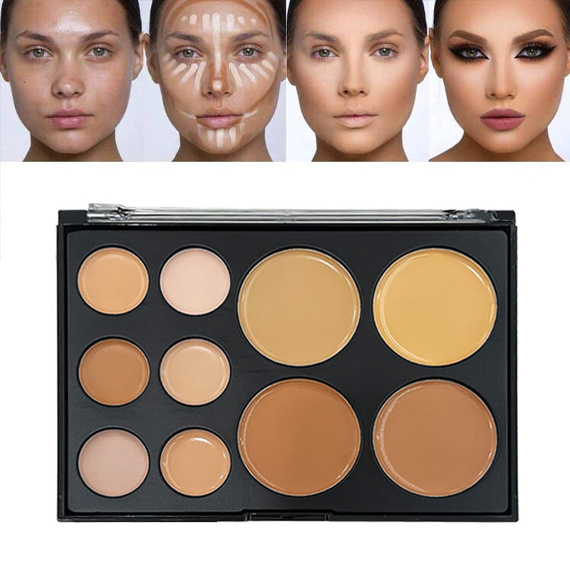 Miniatura: Paleta de Corretivo com 10 Cores, Base Reparadora para Olhos, Matte para Olheira