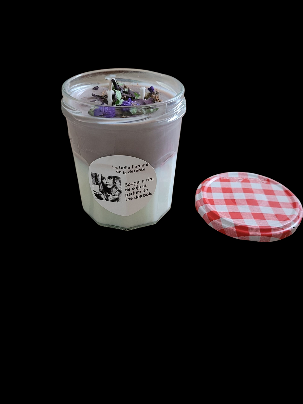 Superbe bougie a cire de soja parfum the des bois