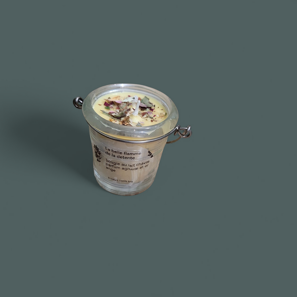 Bougie a cité de soja parfum agrume orange