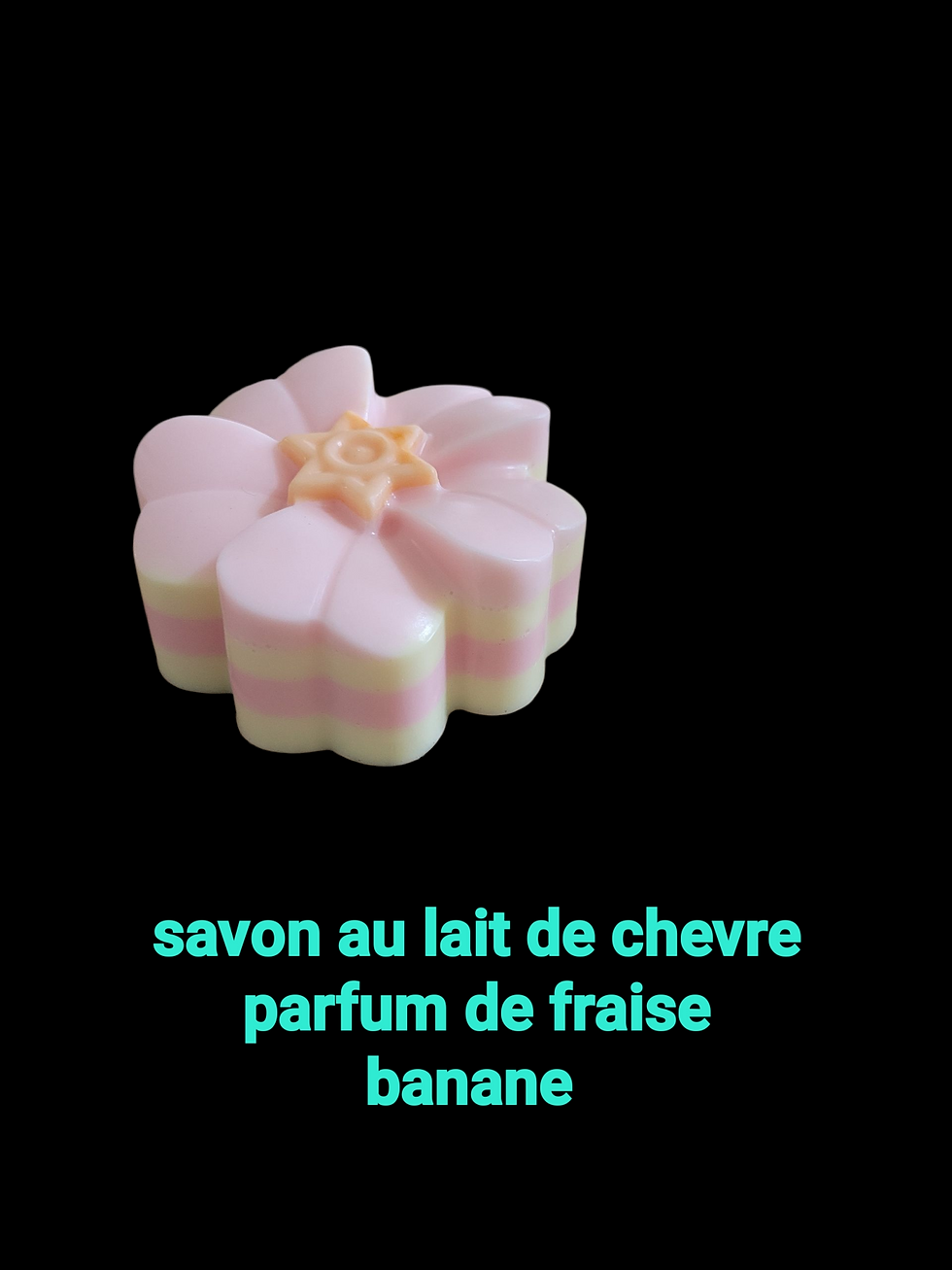 Savon au lait de chevre parfum de fraise