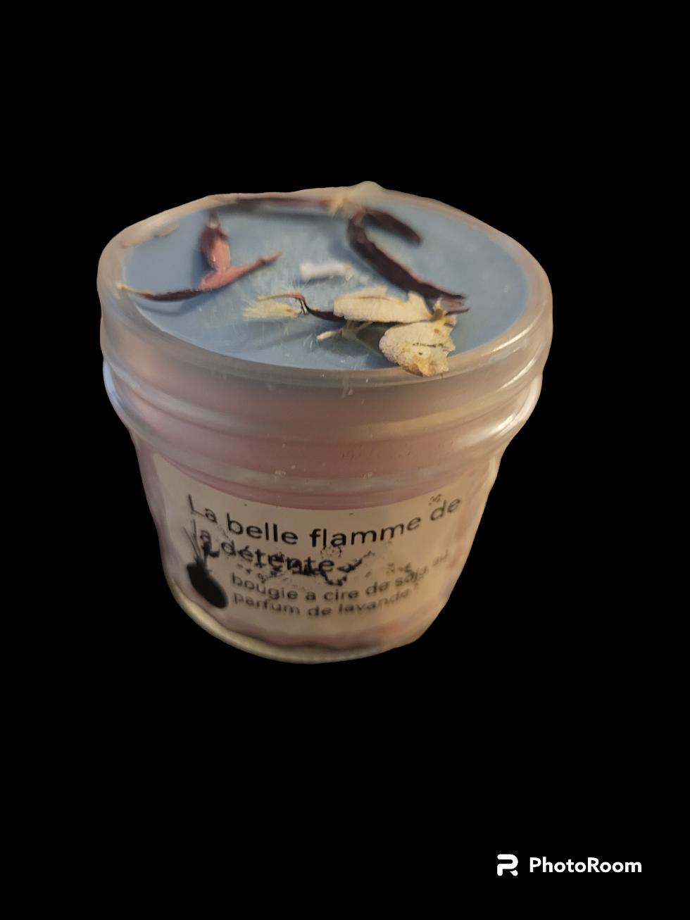 Bougie a cire de soja au parfum de lavande