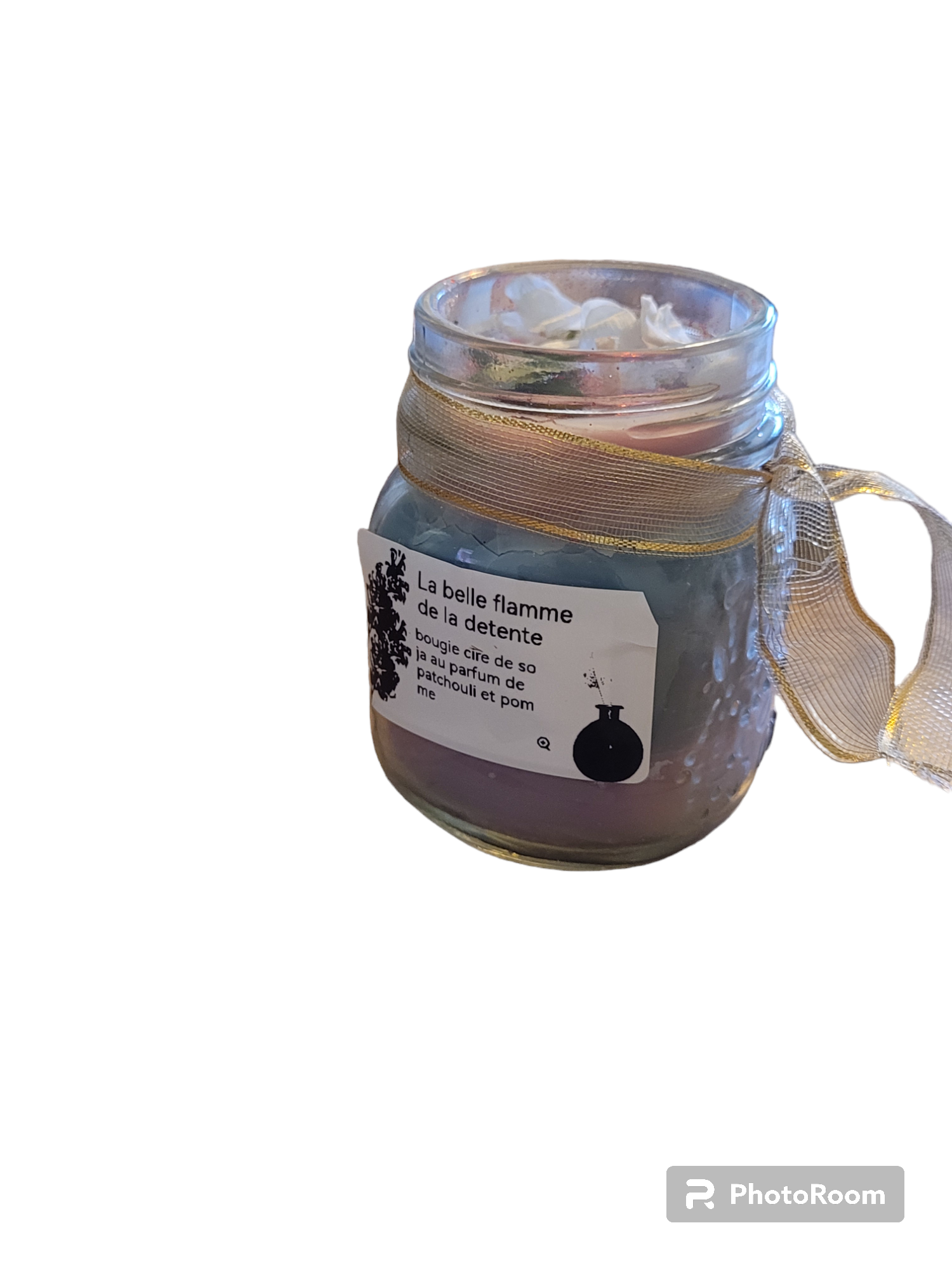 Bougie cire de soja au parfum patchouli et pomme