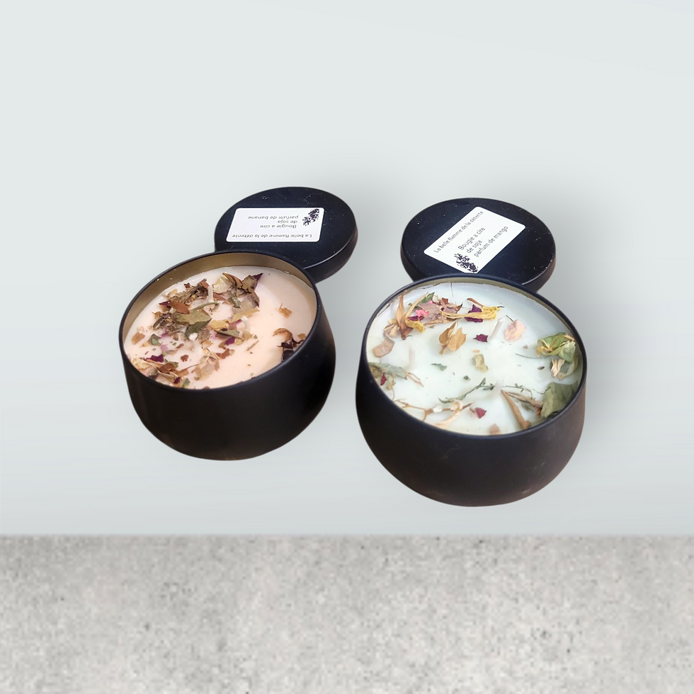 2 bougie a cire de soja 8 onces parfum banane et mango