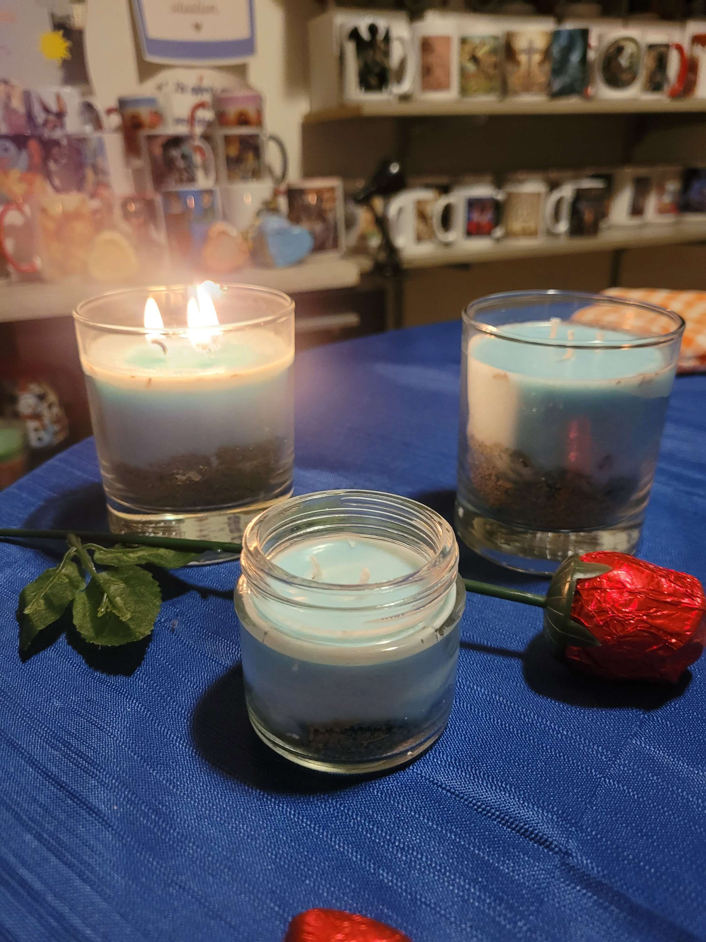 Superbe bougie a cire soja au parfum de soleil sable