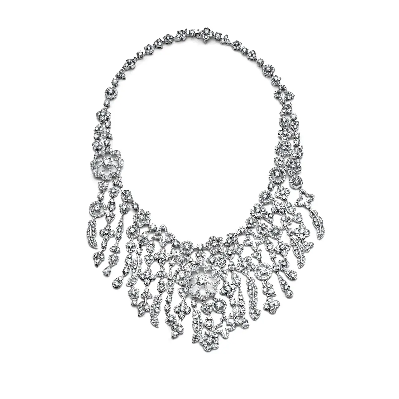 Graff White Gold Diamond Bohemia Necklace TTW 52.91cts
