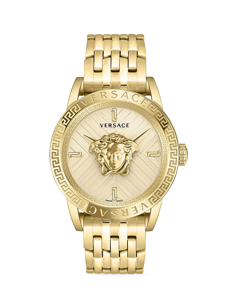 Versace V-Code Goldtone Stainless Steel Watch