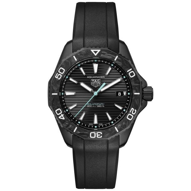 TAG Heuer AQUARACER Professional 200 Solargraph Black Rubber Strap Watch | 40mm
