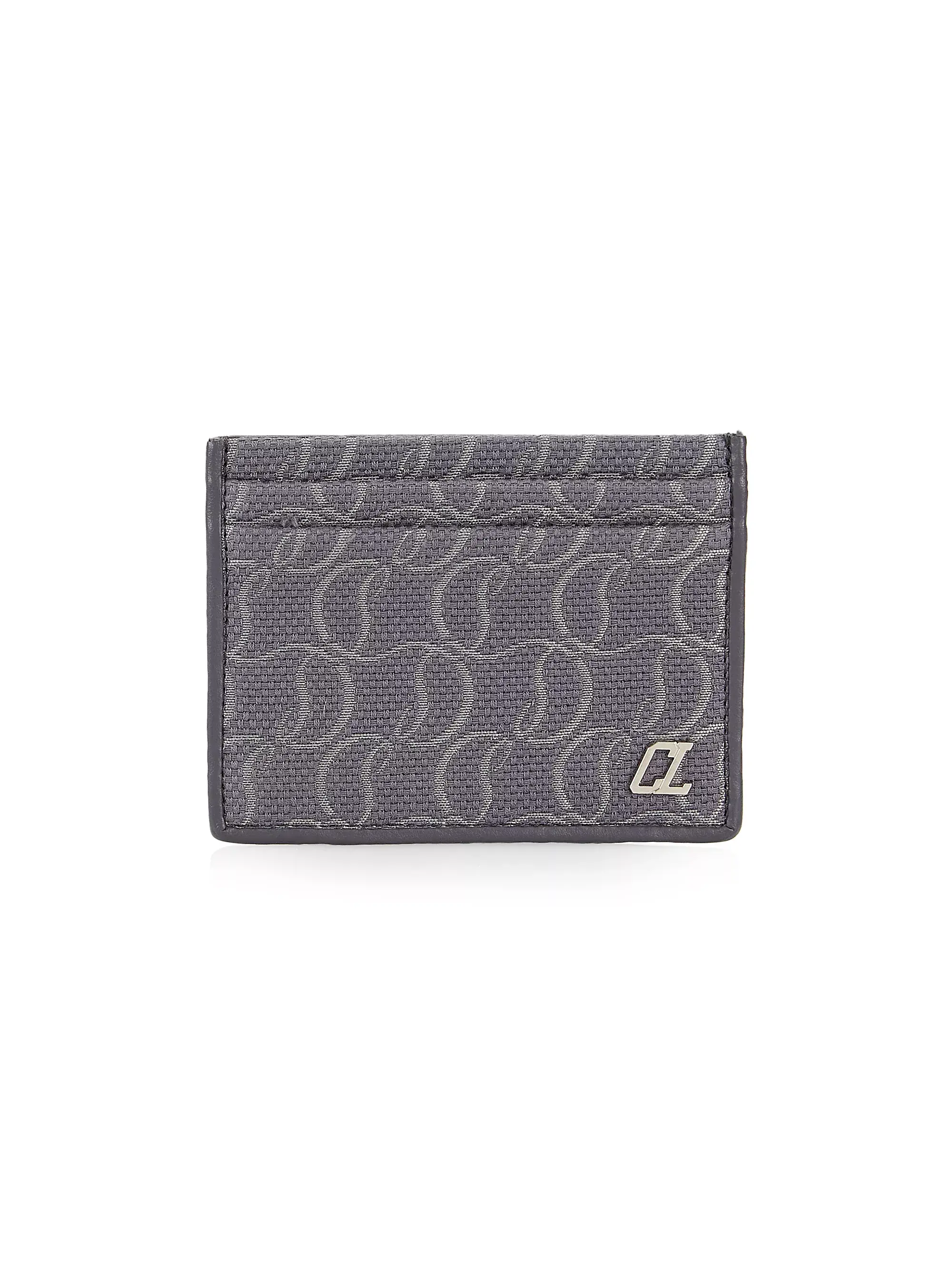 Christian Louboutin M Kios Logo Leather-Trimmed Card Case