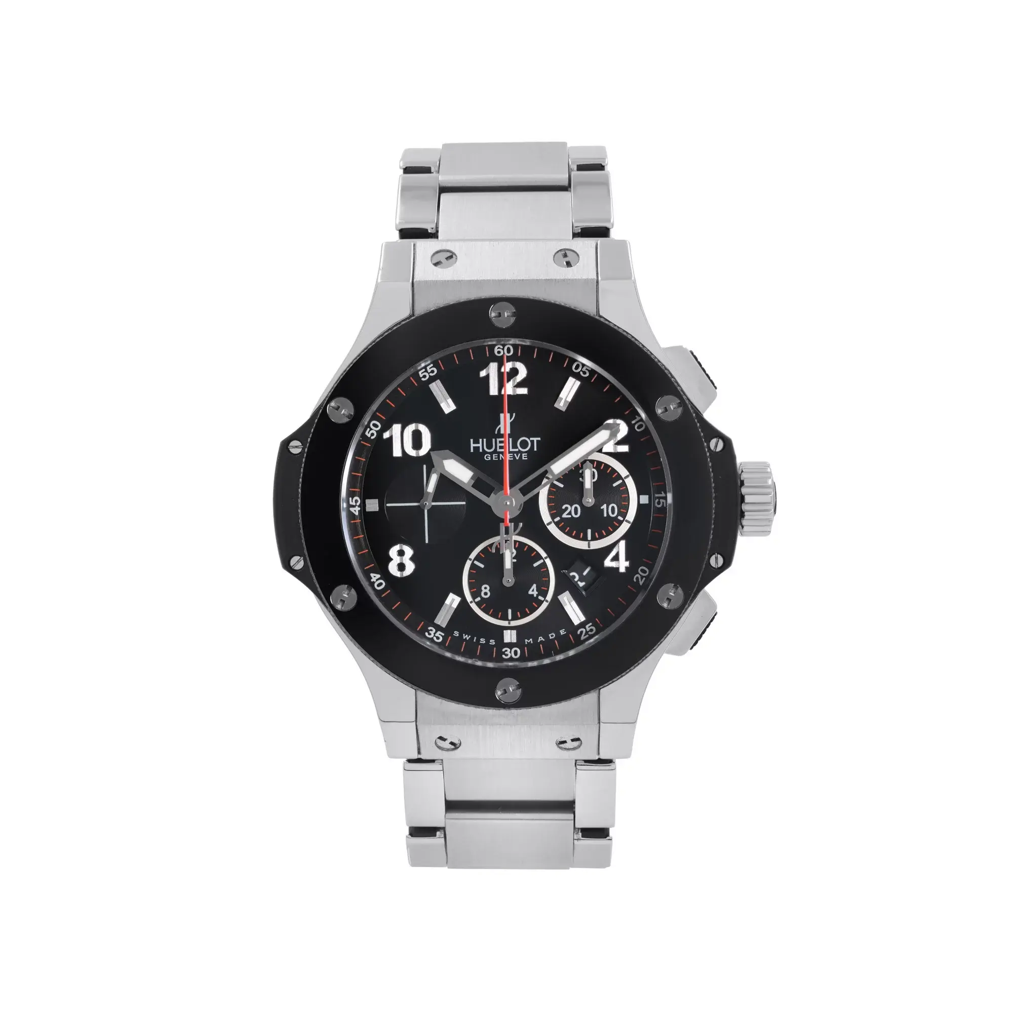 Hublot Big Bang Steel Chronograph Black Dial Mens Automatic Watch 301.SX.130.SX