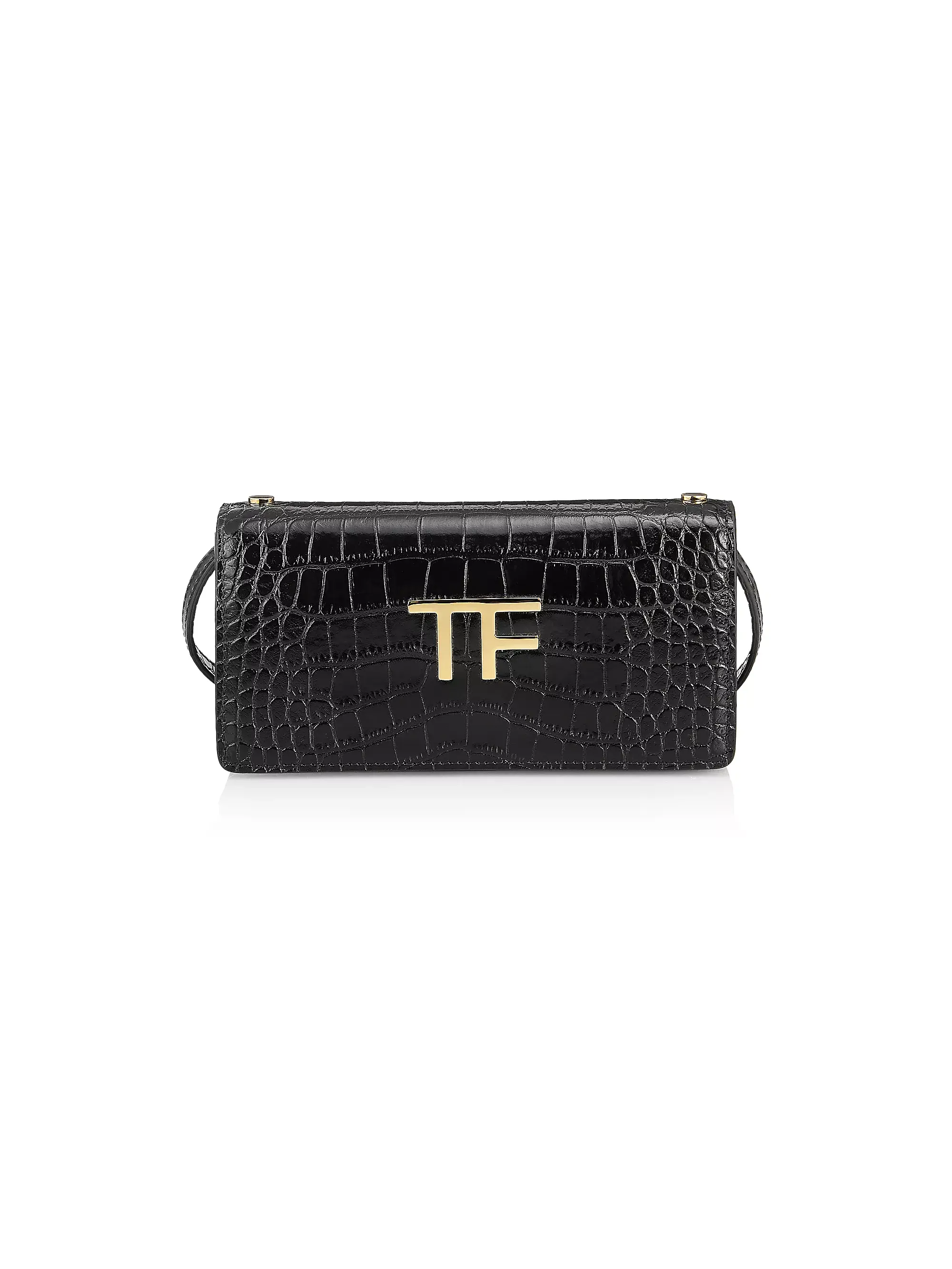 TOM FORD  Mini TF Croc-Embossed Leather Crossbody Bag