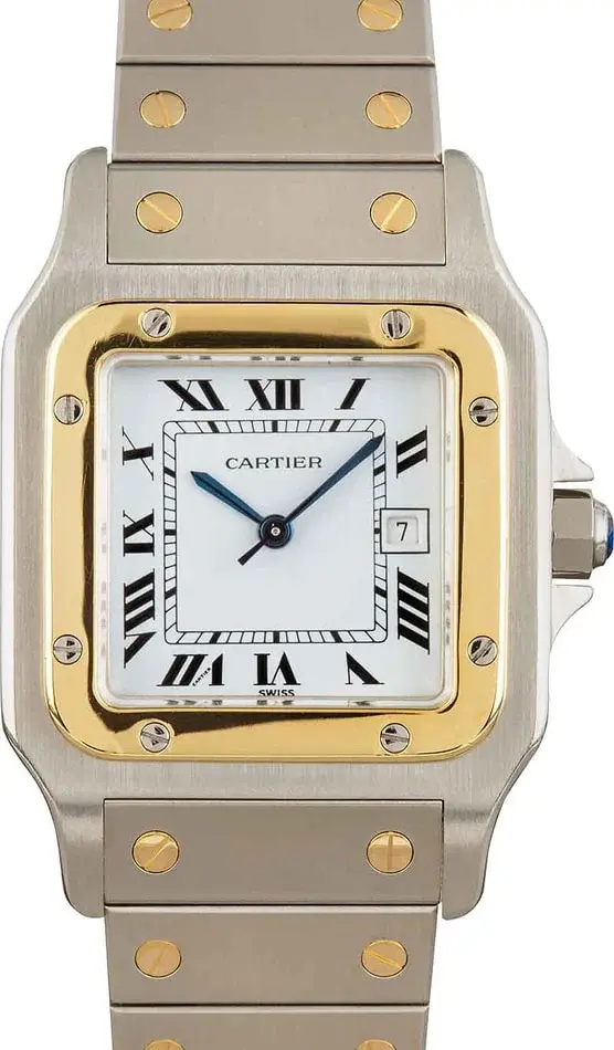 Cartier Santos Galbee Steel & 18k Gold