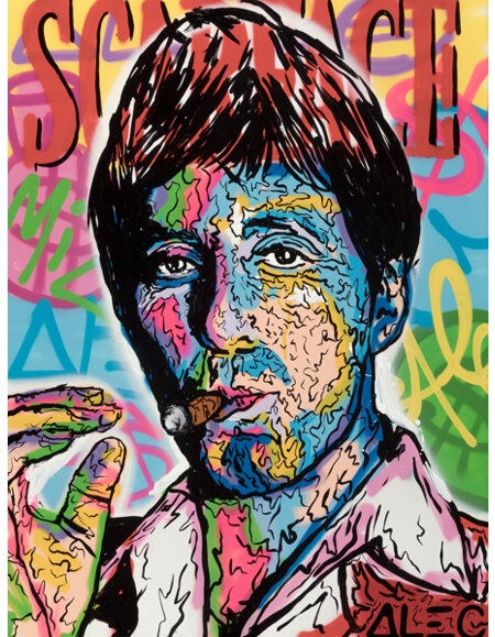 Alec Monopoly (b. 1986). Scarface Portrait, 2021.