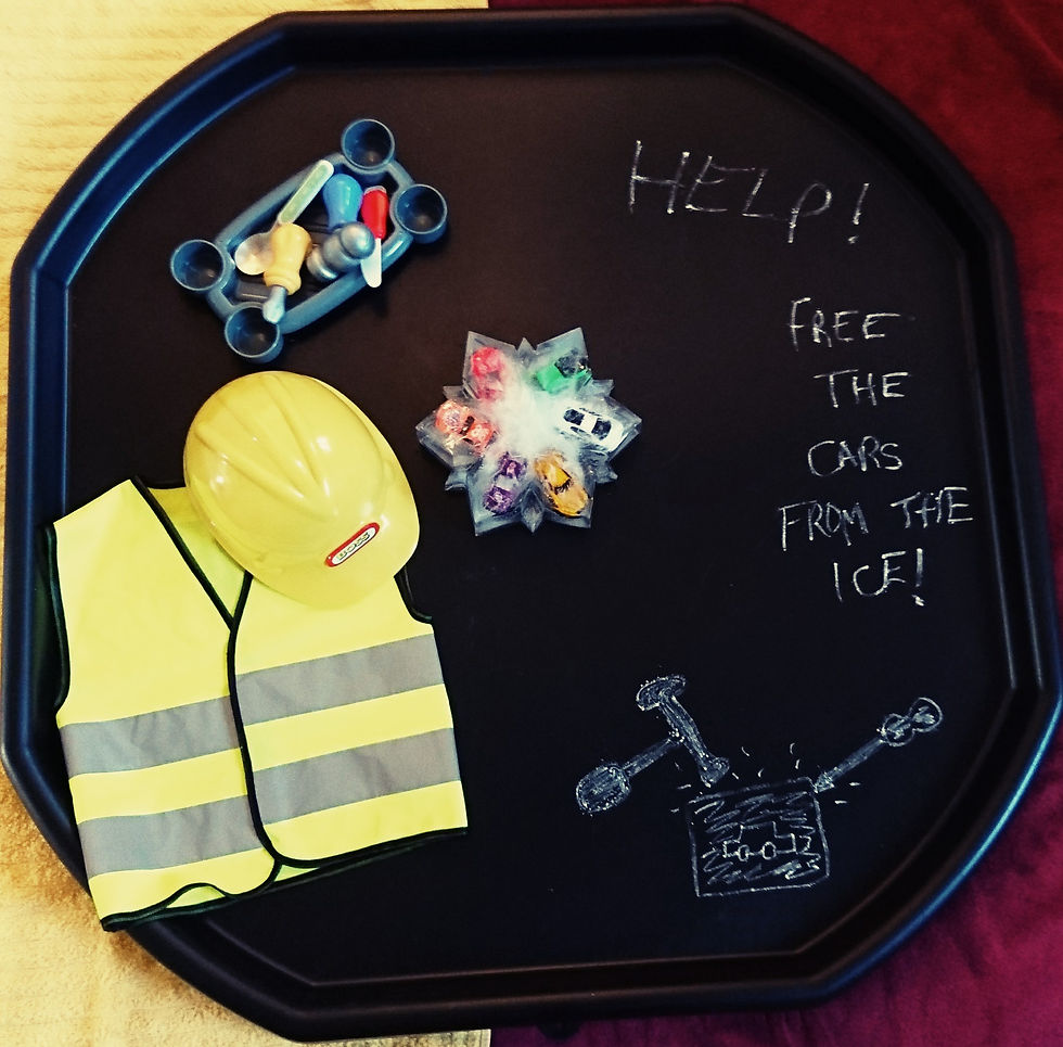 Help! Break the ice and free the cars!