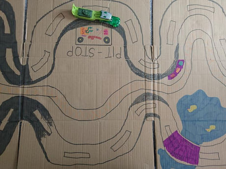 Cardboard Racing Car Track