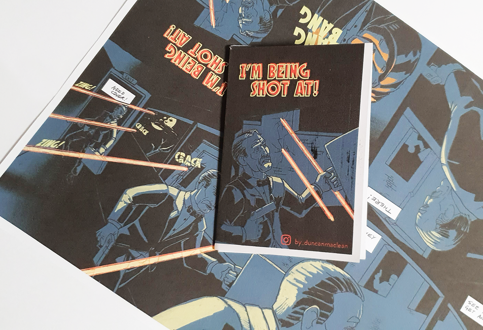 The complete mini-comic with an unfolded print