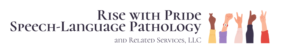 Rise with Pride Speech-Language Pathology Logo