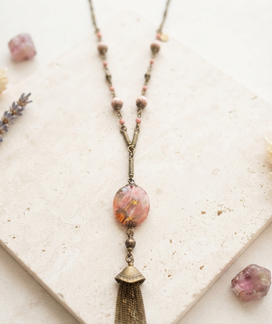 Collar Jaspe Coral