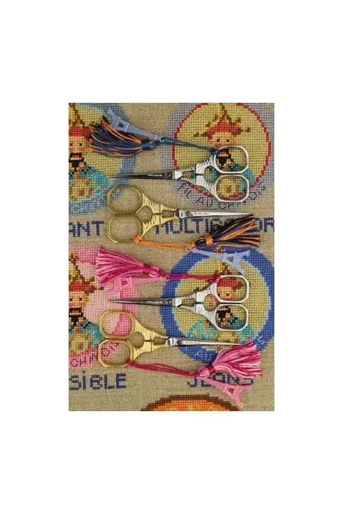 Thumbnail: MAISON SAJOU - CHROMED EMBROIDERY SCISSORS - BLUE EIFFEL TOWER