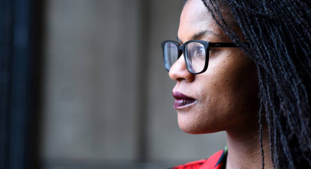 Photogtaphed in 2019, Boston City Councilor Lydia Edwards at Boston City Hall in Boston, Massachusetts. Meredith Nierman / GBH News