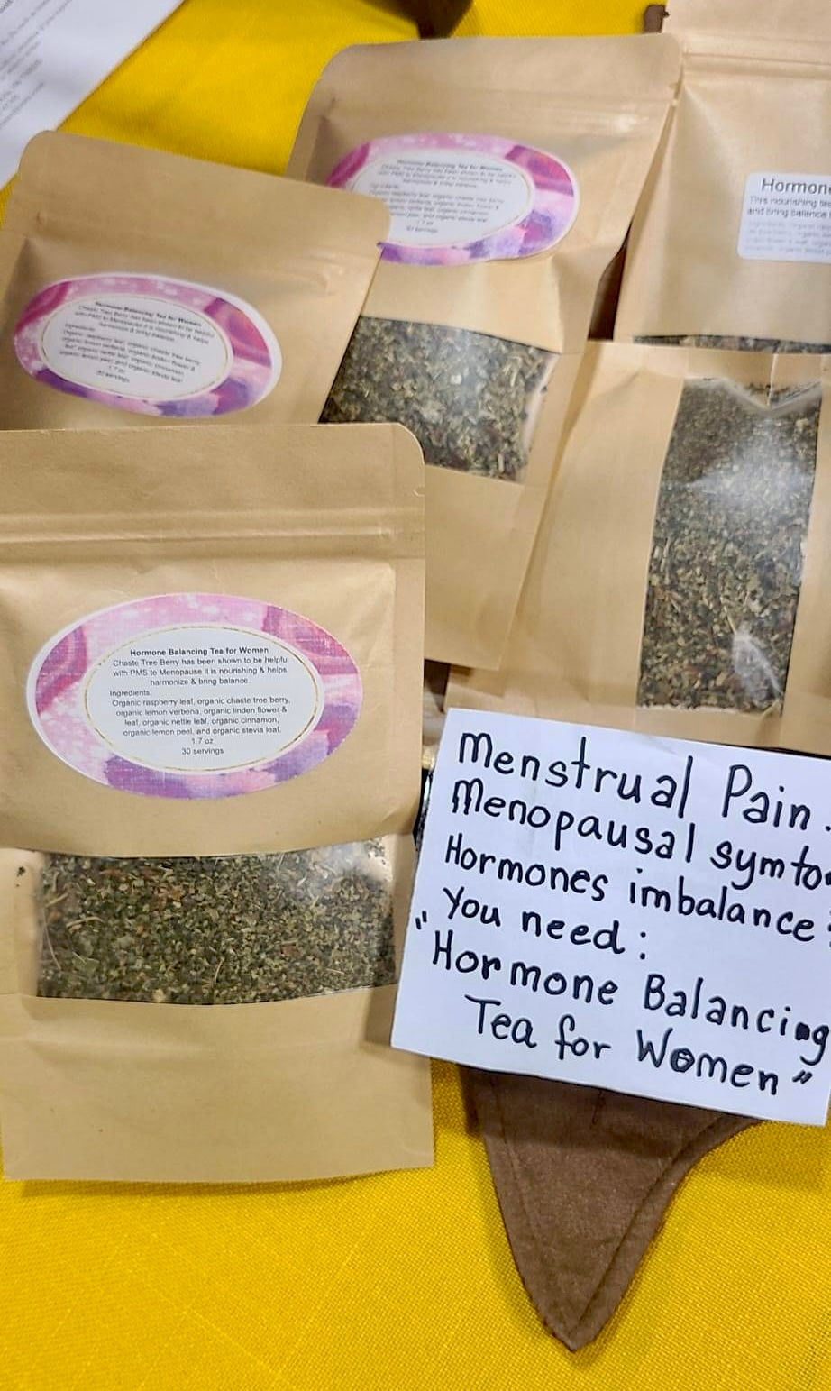 Green tea leaves for hormone support